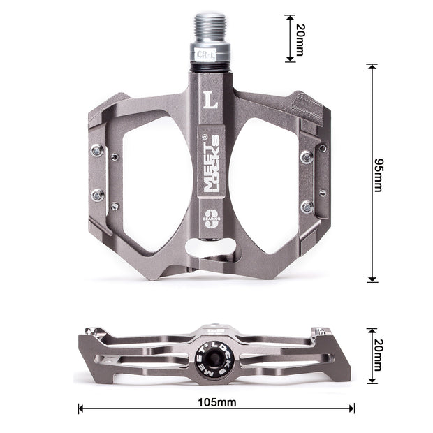 MEETLOCKS Sealed Bike Pedals CNC Aluminum Body for MTB BMX